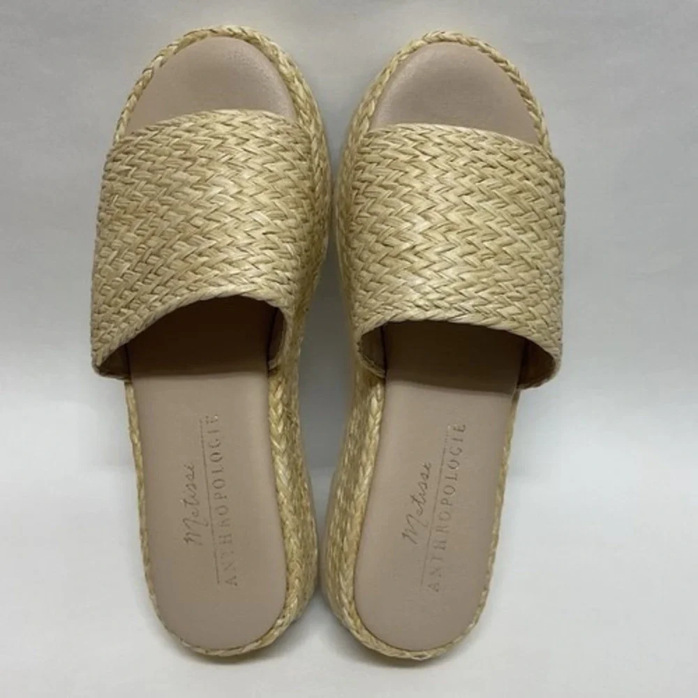 Anthropologie‎ Matisse Montego Woven Wedge Sandal Platform Slides Women 9M China